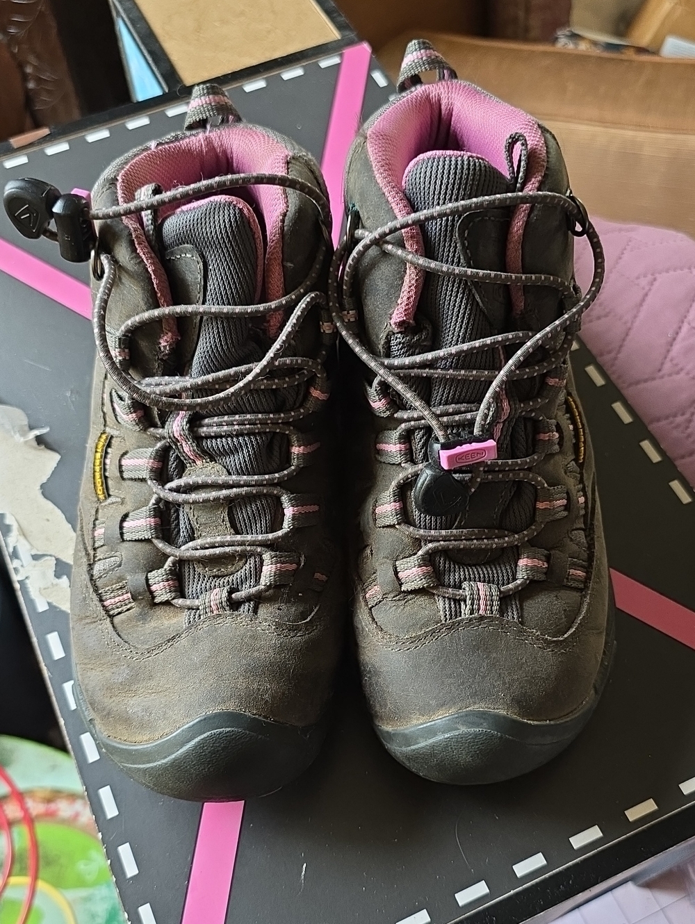Keen Kids Brown and Pink Outdoor Hiking Boots